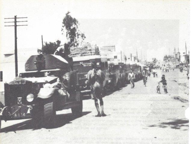  התנועה בין תל-אביב לצפון הארץ התנהלה דרך כפר-סבא בליווי שריון בריטי      