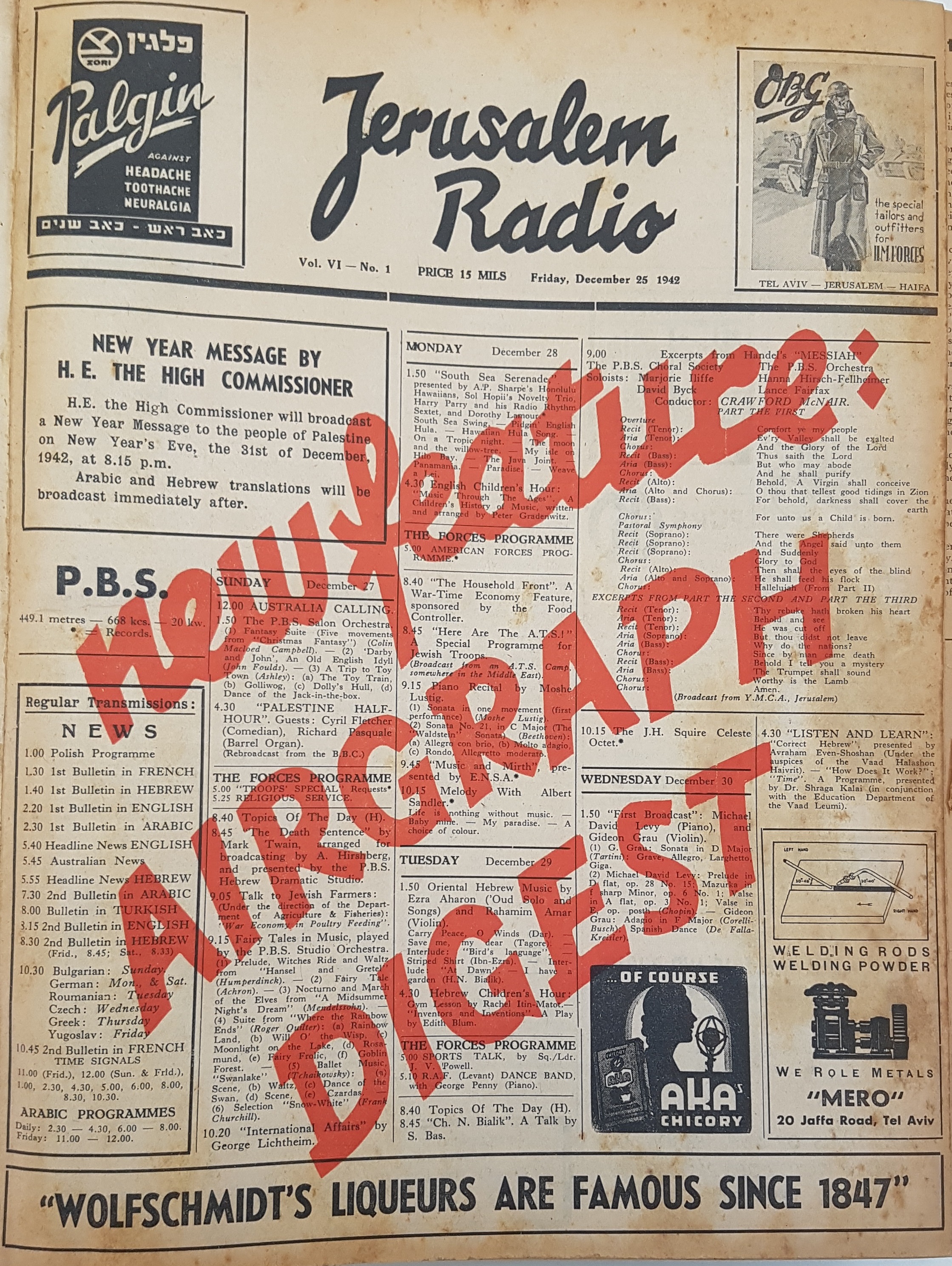 cover page of Forum Vol 6, No. 1,  December 25, 1942