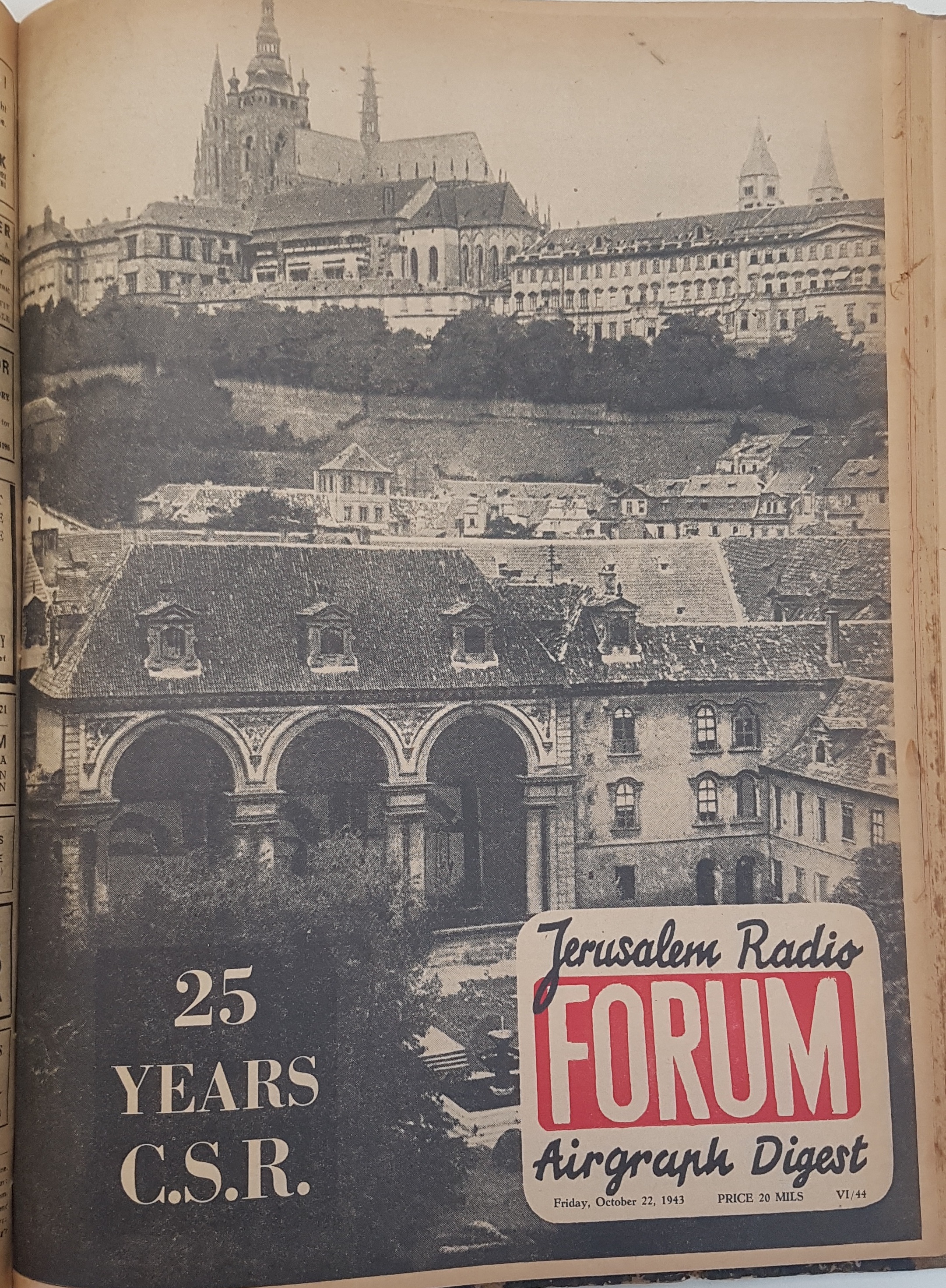 cover page of Forum Vol 6, No 44,  Friday,  October 22, 1943