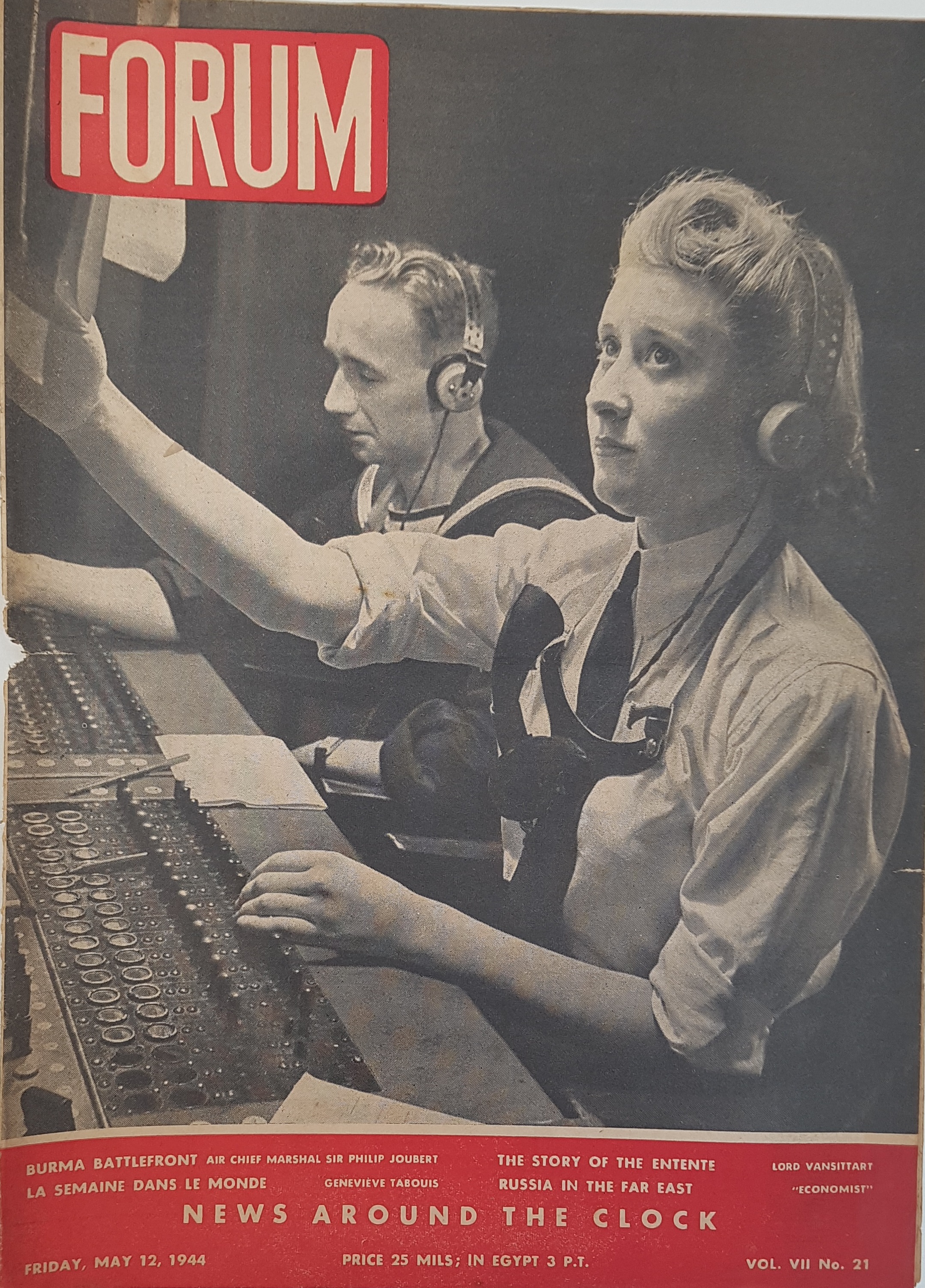 cover page of Forum Vol 7, No 21,  May 12, 1944
