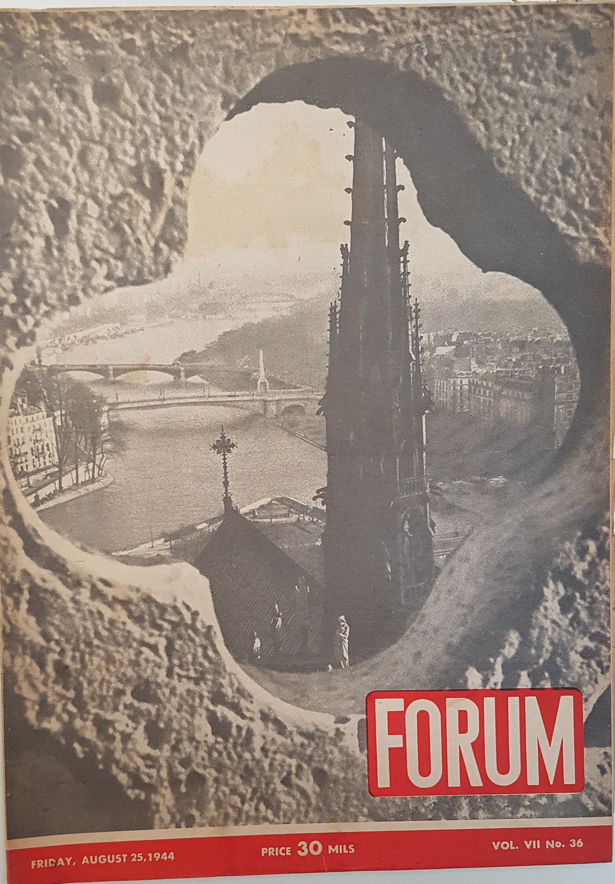 cover page of Forum Vol 7, No 36, August 25, 1944